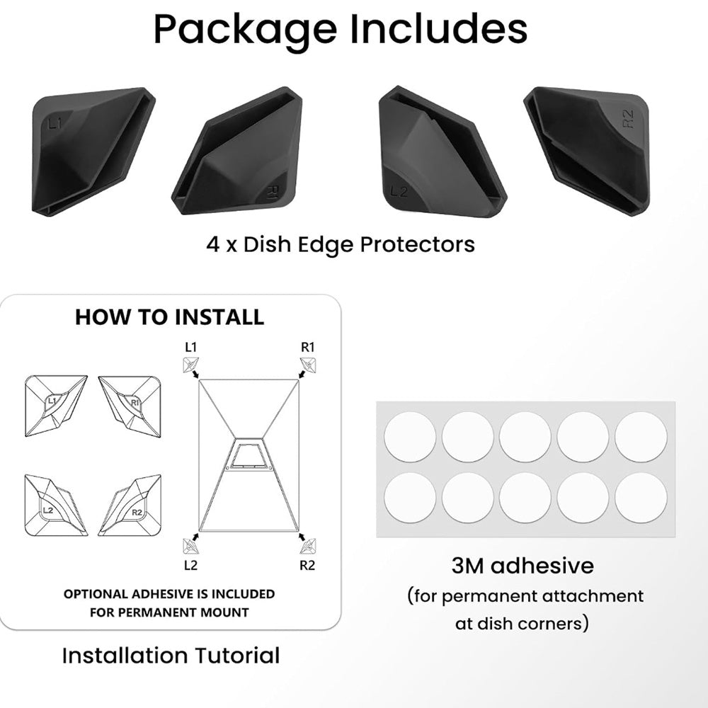 Protective Stand Pads Flat Mount for Starlink Gen 3 Dish (4 Pack) - acetesla
