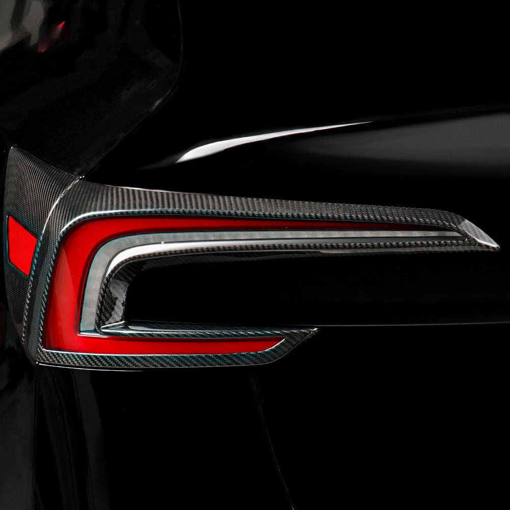 [Real Carbon Fiber] 2024 Model 3 Highland Real carbon fiber tail light frame (2 pcs) - acetesla