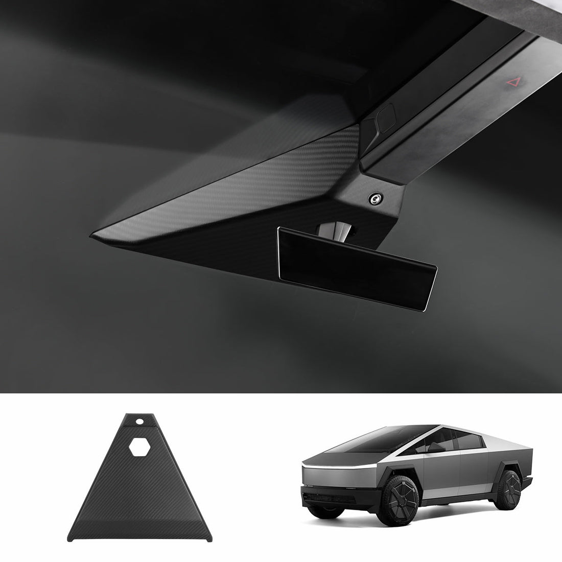 [Real Carbon Fiber] Cabin Camera Trim Cover for Tesla Cybertruck - acetesla