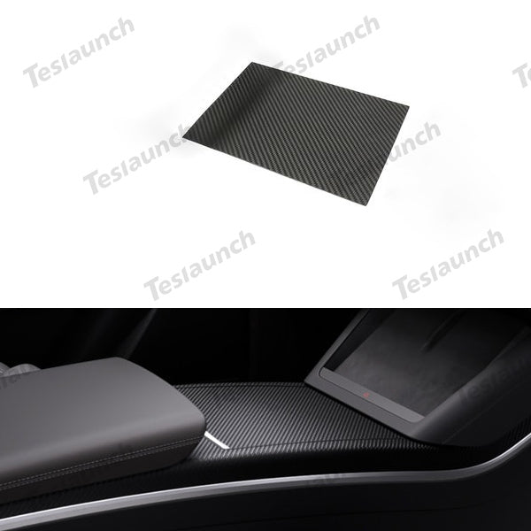 [Real Carbon Fiber] Center Console Cover For Model X 2021+ - acetesla