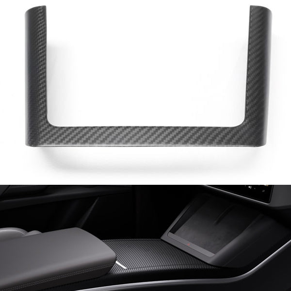 [Real Carbon Fiber] Center Console Cover Kit For Model X 2021+ - acetesla