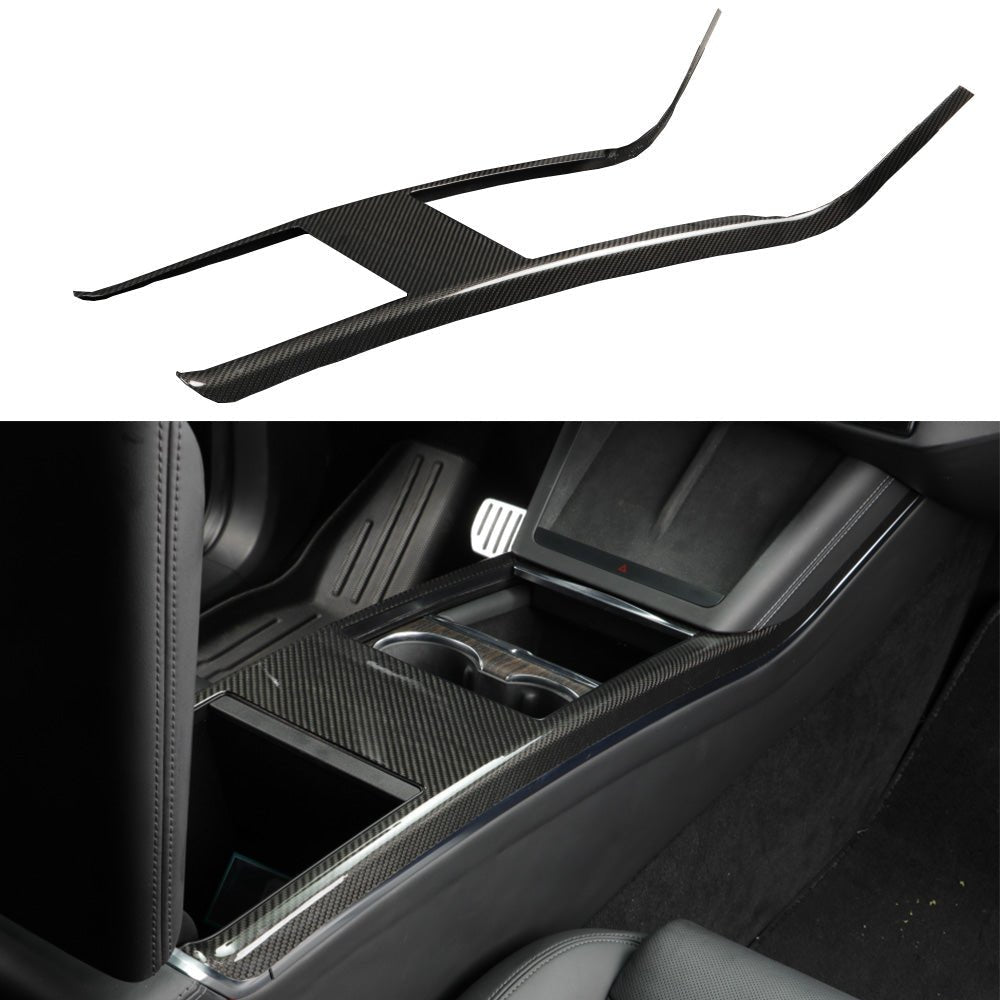 [Real Carbon Fiber] Center Console Side Trim Cover for Model S/X 2022+ - acetesla