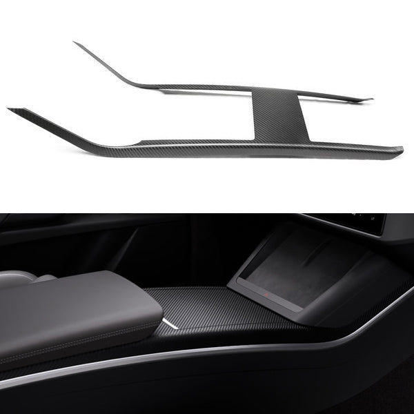 [Real Carbon Fiber] Center Console Side Trim Cover For Model X 2021+ - acetesla