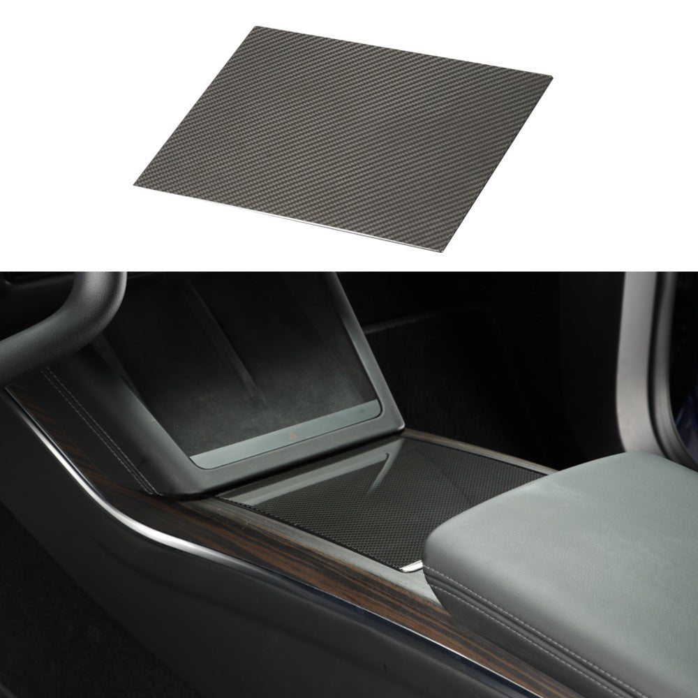 [Real Carbon Fiber] Center Console Trim Cover for Tesla Model S/X 2022+ - acetesla