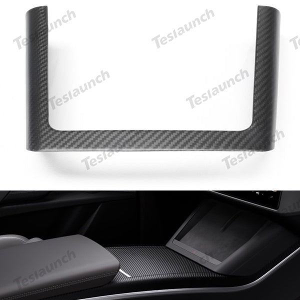 [Real Carbon Fiber] Central Control Charging Frame Cover For Model X 2021+ - acetesla