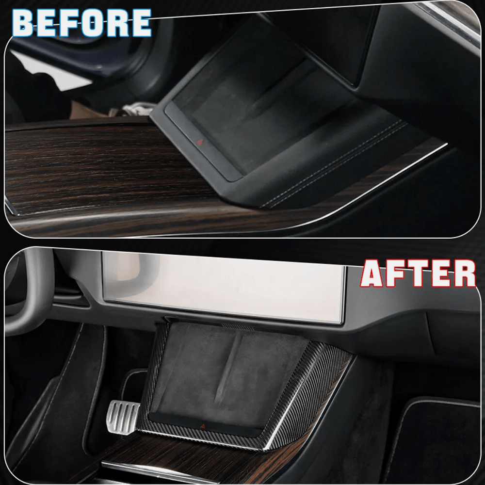 [Real Carbon Fiber] Charging Pad Frame Overlay for Tesla Model S/X 2022+ - acetesla