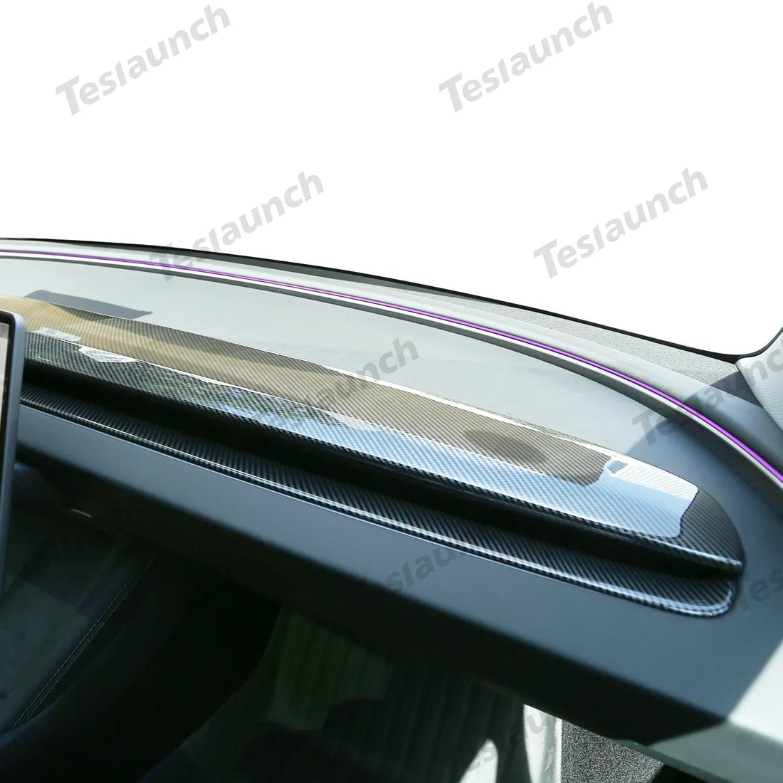 [Real Carbon Fiber] Dashboard Cover & Dashboard Air Outlet Cover for Tesla 2024+ Model 3 Highland - acetesla