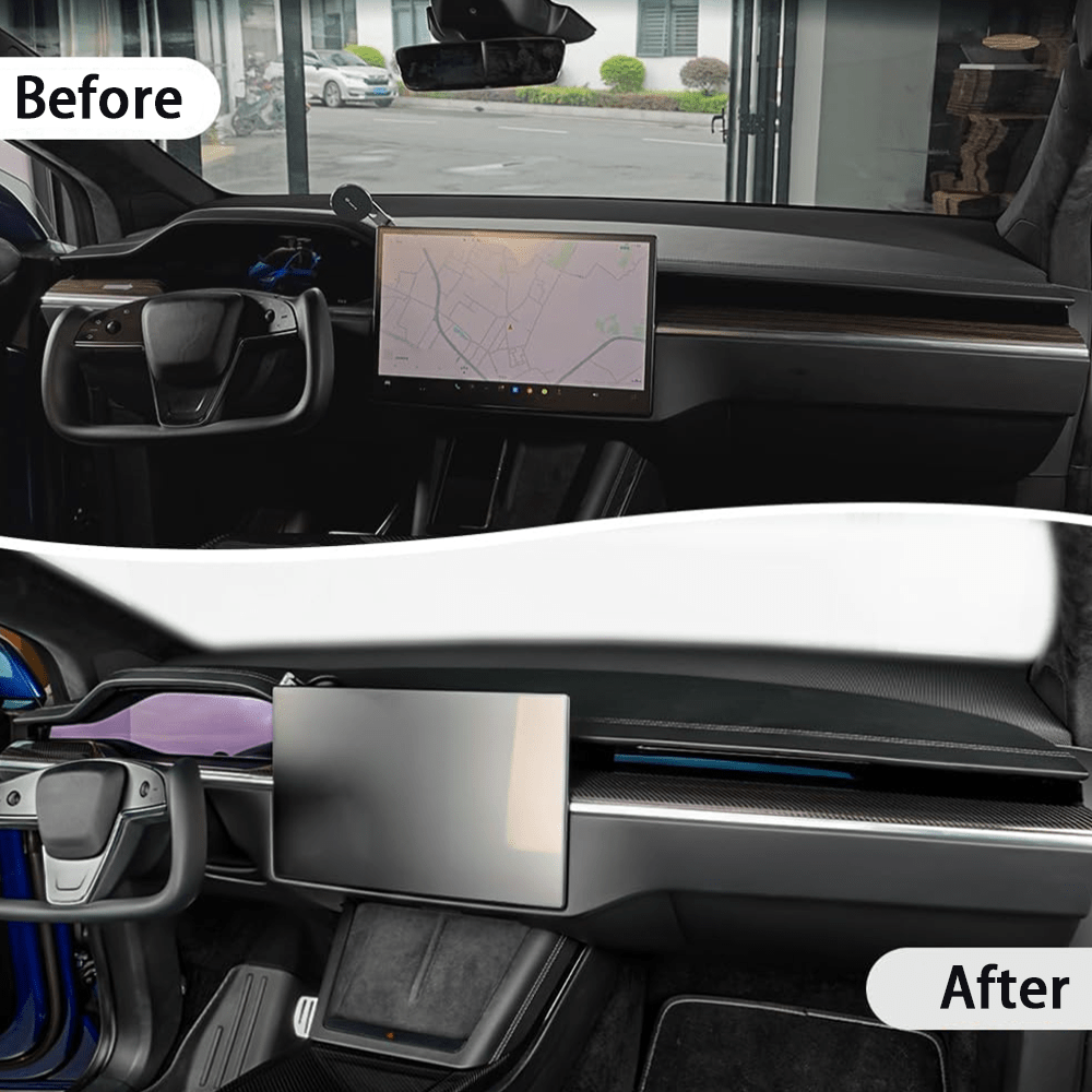 [Real Carbon Fiber] Dashboard Covers for Model S/X 2022+ - acetesla