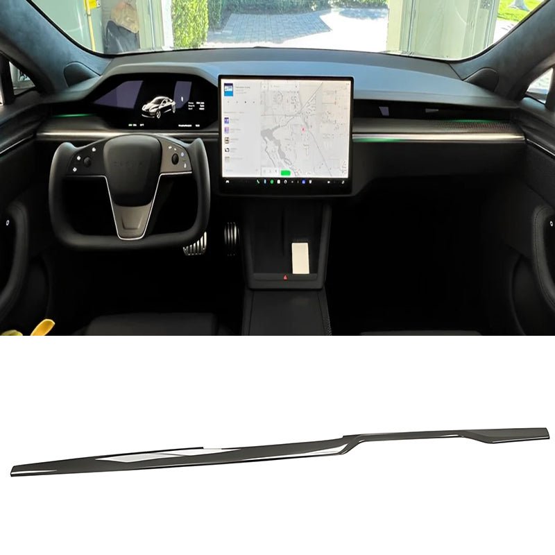 [Real Carbon Fiber] Dashboard Covers for Tesla Model X 2021+ - acetesla