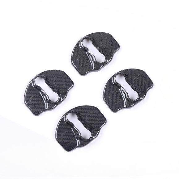 [Real Carbon Fiber] Door Latch Lock Cover Protector for Tesla Model 3/Y (4pcs) (2017 - 2023) - acetesla