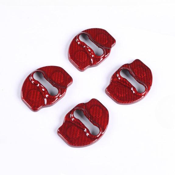 [Real Carbon Fiber] Door Latch Lock Cover Protector for Tesla Model 3/Y (4pcs) (2017 - 2023) - acetesla