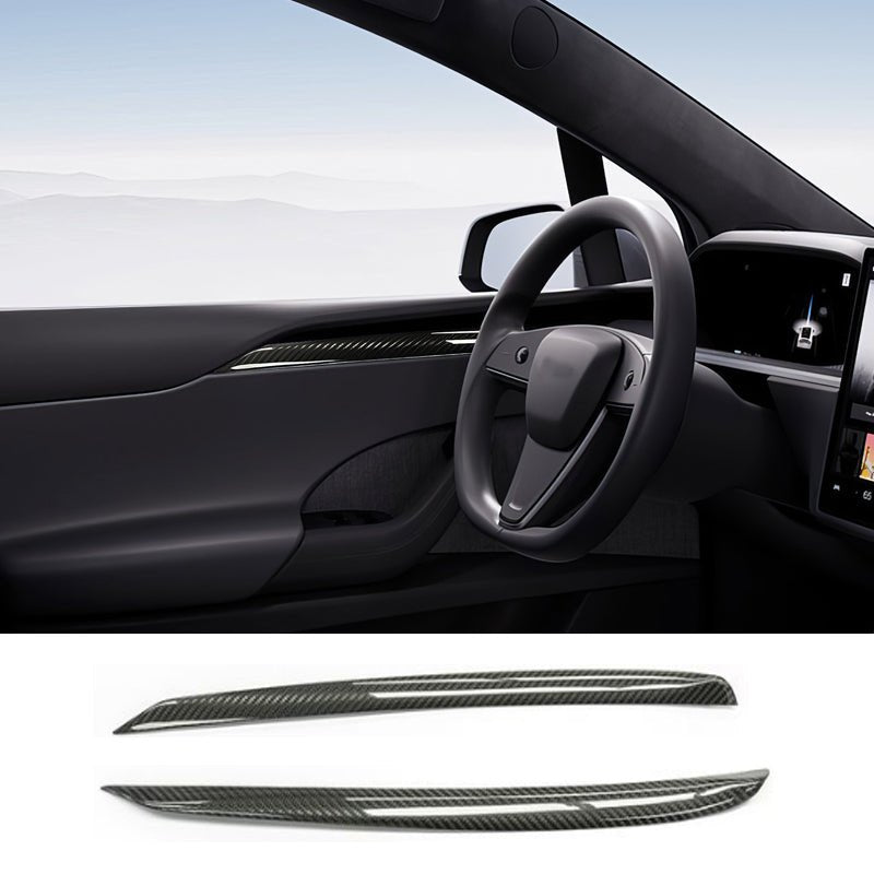 [Real Carbon Fiber] Door Trim Cover For Tesla Model X 2021+ - acetesla