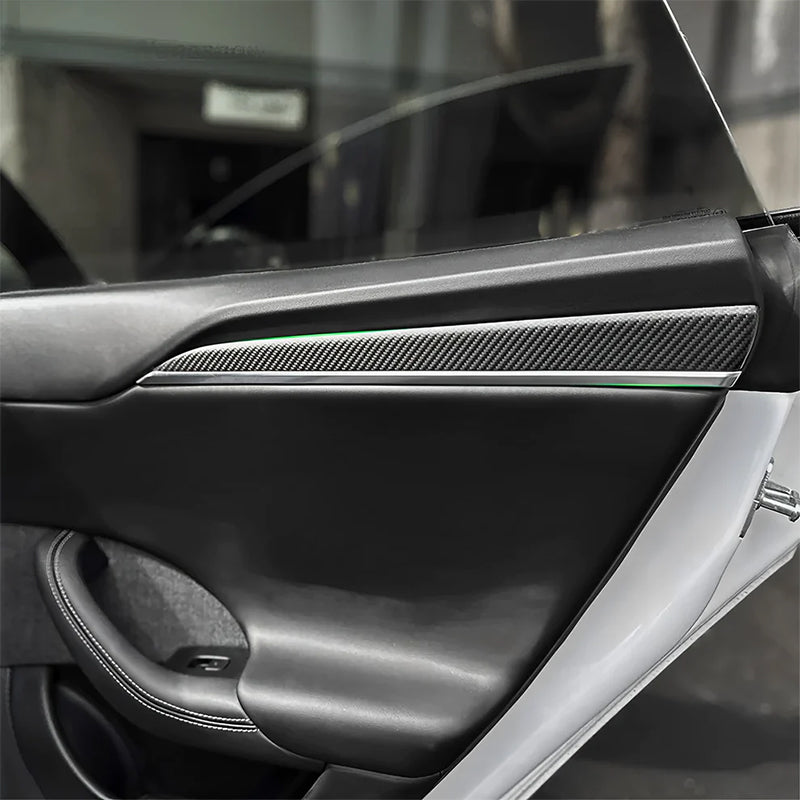 [Real Carbon Fiber] Door Trim Cover For Tesla Model X 2021+ - acetesla