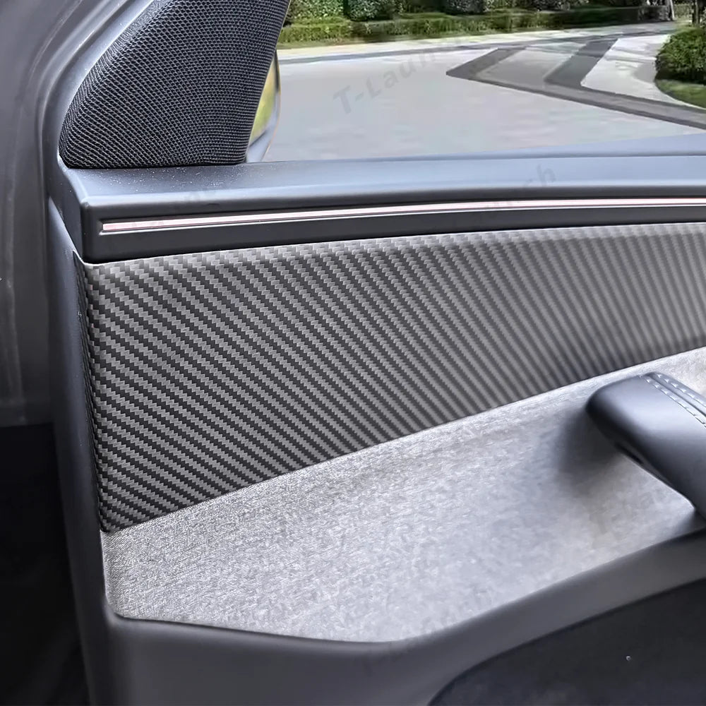 Real Carbon Fiber Door Trim for Tesla Model Y Juniper 2025+ - acetesla