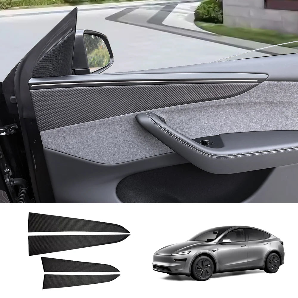 Real Carbon Fiber Door Trim for Tesla Model Y Juniper 2025+ - acetesla