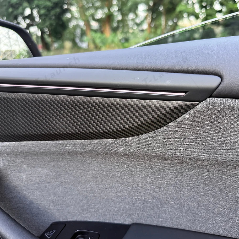 Real Carbon Fiber Door Trim for Tesla Model Y Juniper 2025+ - acetesla