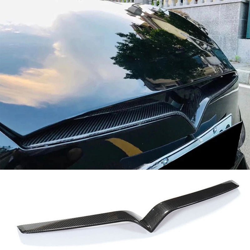 [Real Carbon Fiber] Front Center Grille Trim Strip For Model S 2016 - 2024 - acetesla