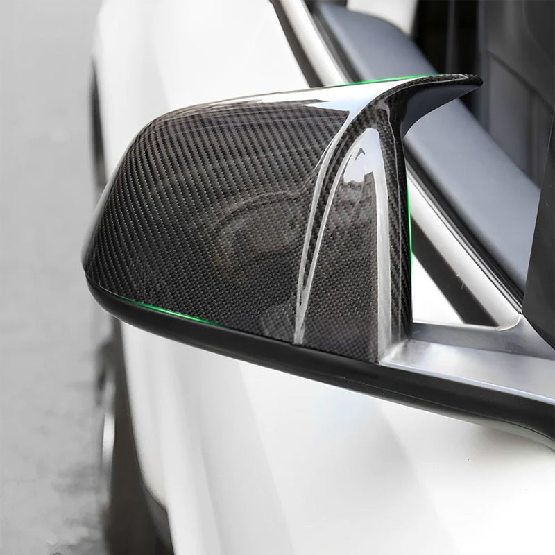 [Real Carbon Fiber] GT Style Rear View Mirrors Cover Cap for Tesla Model X 2021+ - acetesla
