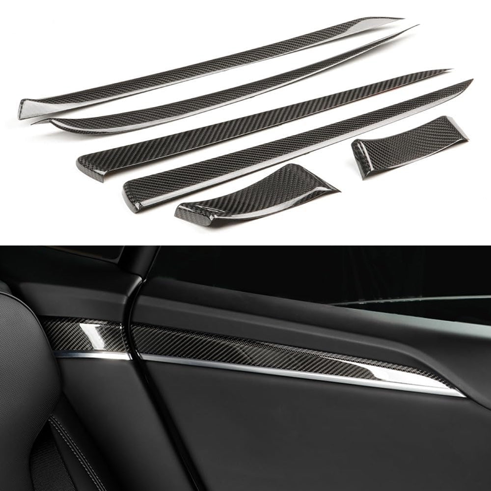 [Real Carbon Fiber] Inner Door Trim Cover for Tesla Model S 2022+ - acetesla