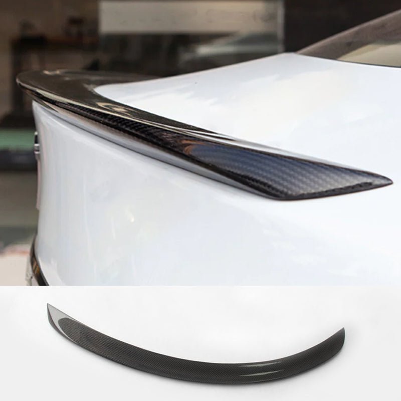 [Real Carbon Fiber] OEM Rear Trunk Lip Spoiler for Tesla Model S 2014+ - acetesla