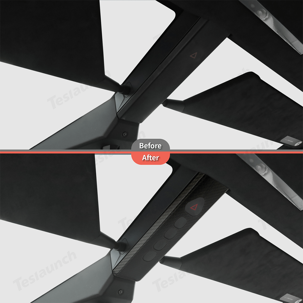 [Real Carbon Fiber] Reading Light Trim Cover for Tesla Cybertruck - acetesla