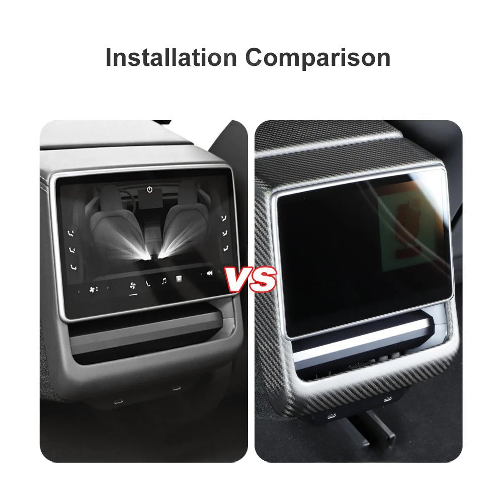 [Real Carbon Fiber] Rear AC Vent Cover for Tesla Model Y Juniper 2025+ - acetesla