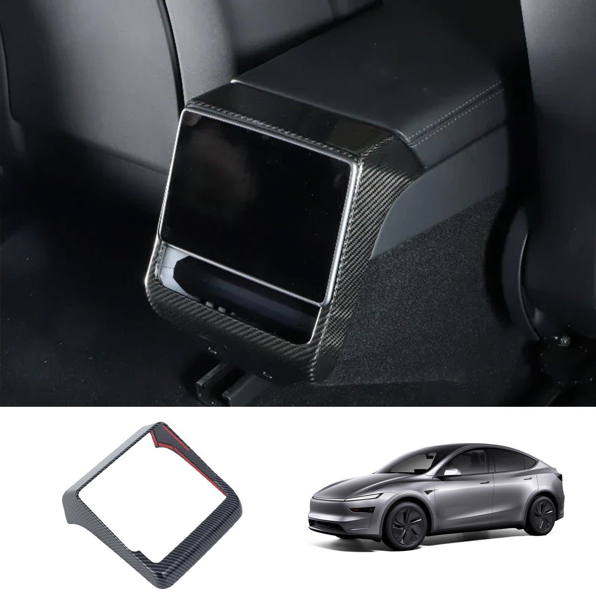 [Real Carbon Fiber] Rear AC Vent Cover for Tesla Model Y Juniper 2025+ - acetesla