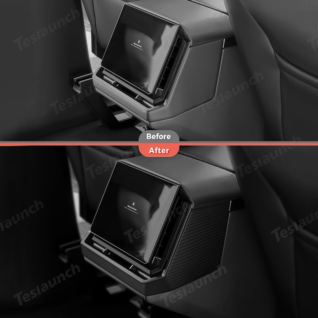 [Real Carbon Fiber] Rear Screen Frame Cover for Cybertruck - acetesla