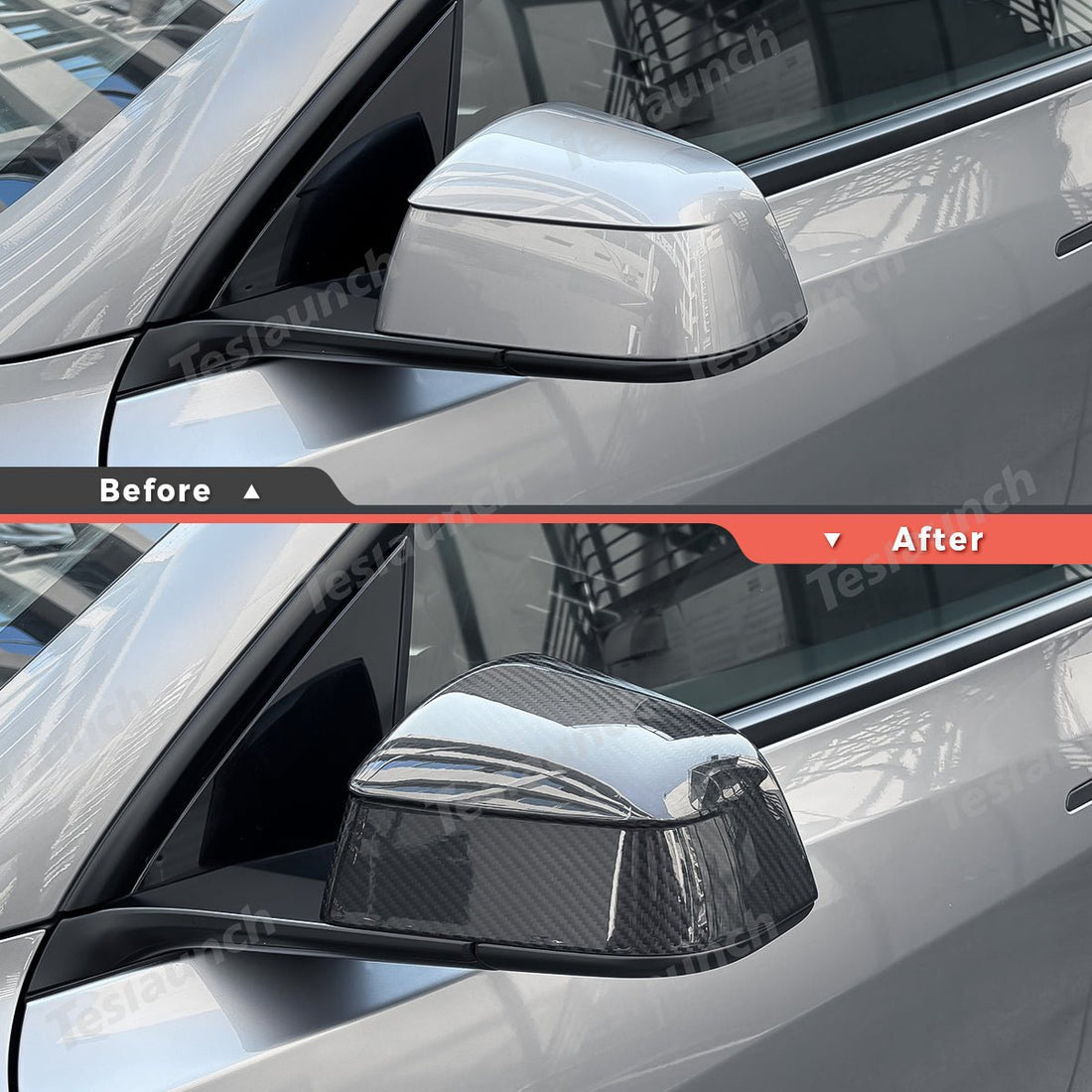 [Real Carbon Fiber] Rear View Mirror Covers for Tesla Model Y Juniper 2025+ (1 Pair) - acetesla