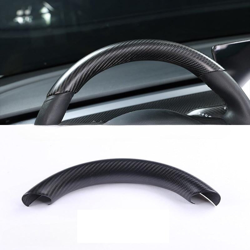 [Real Carbon Fiber] Steering Wheel Upper/Lower Cover For Tesla Model 3/Y Accessories (2017 - 2023) - acetesla