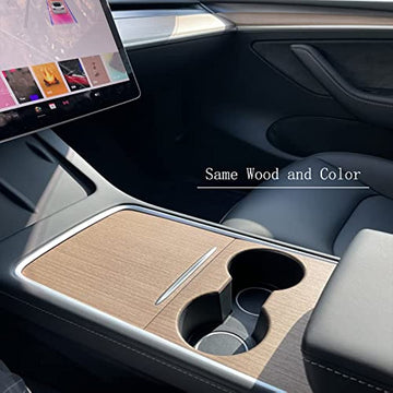 Real Wood Center Console Cover for Tesla Model 3 / Y - acetesla