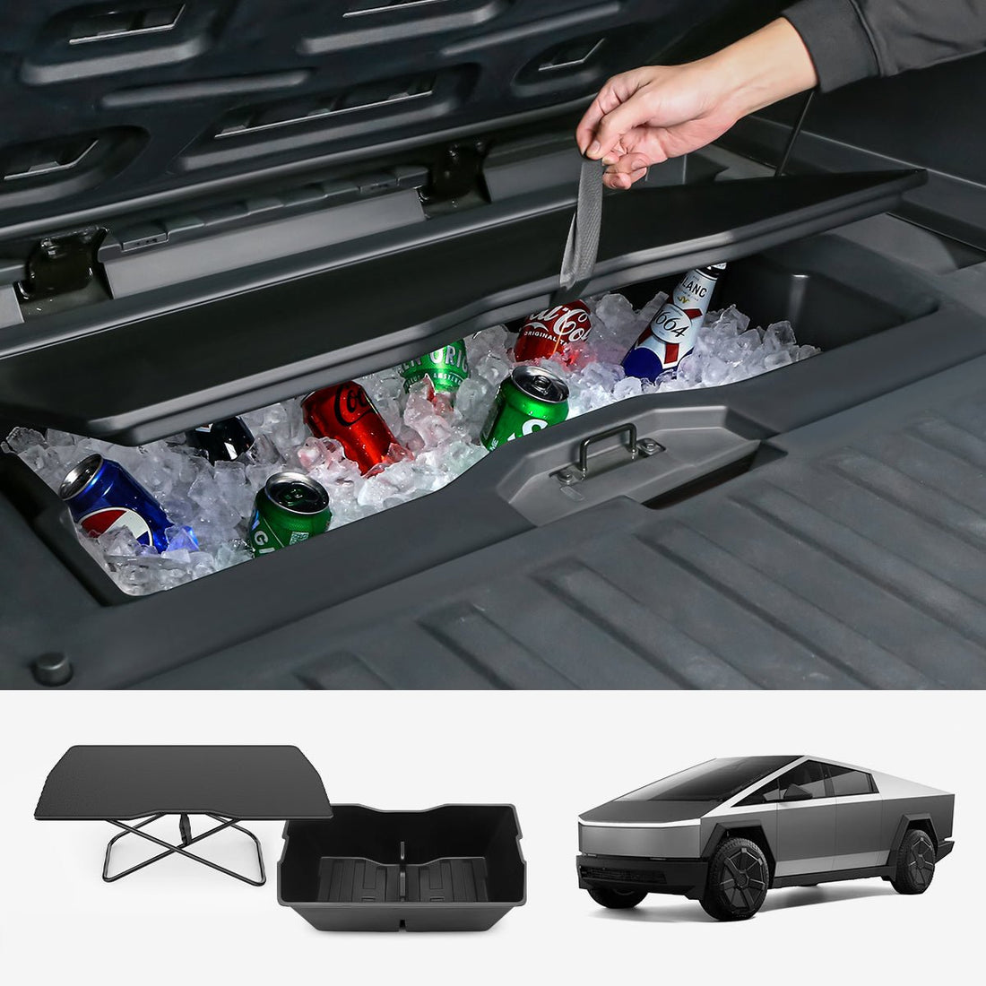 Rear Cargo Lower Trunk Portable Storage Box for Cybertruck - acetesla
