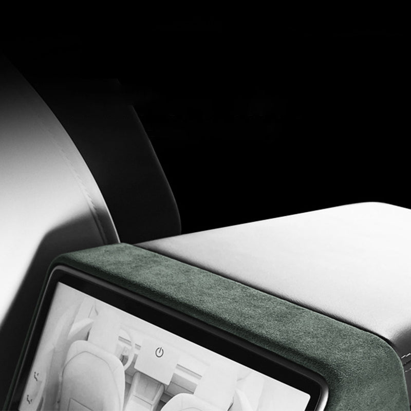 Rear Display Frame In Tumbled Leather for Tesla Model 3 Highland - acetesla