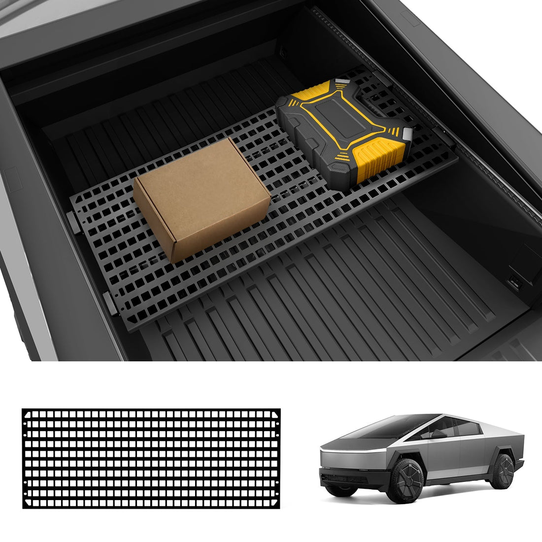 Rear Trunk L - Track Molle Cargo Shelf Rack for Cybertruck - acetesla