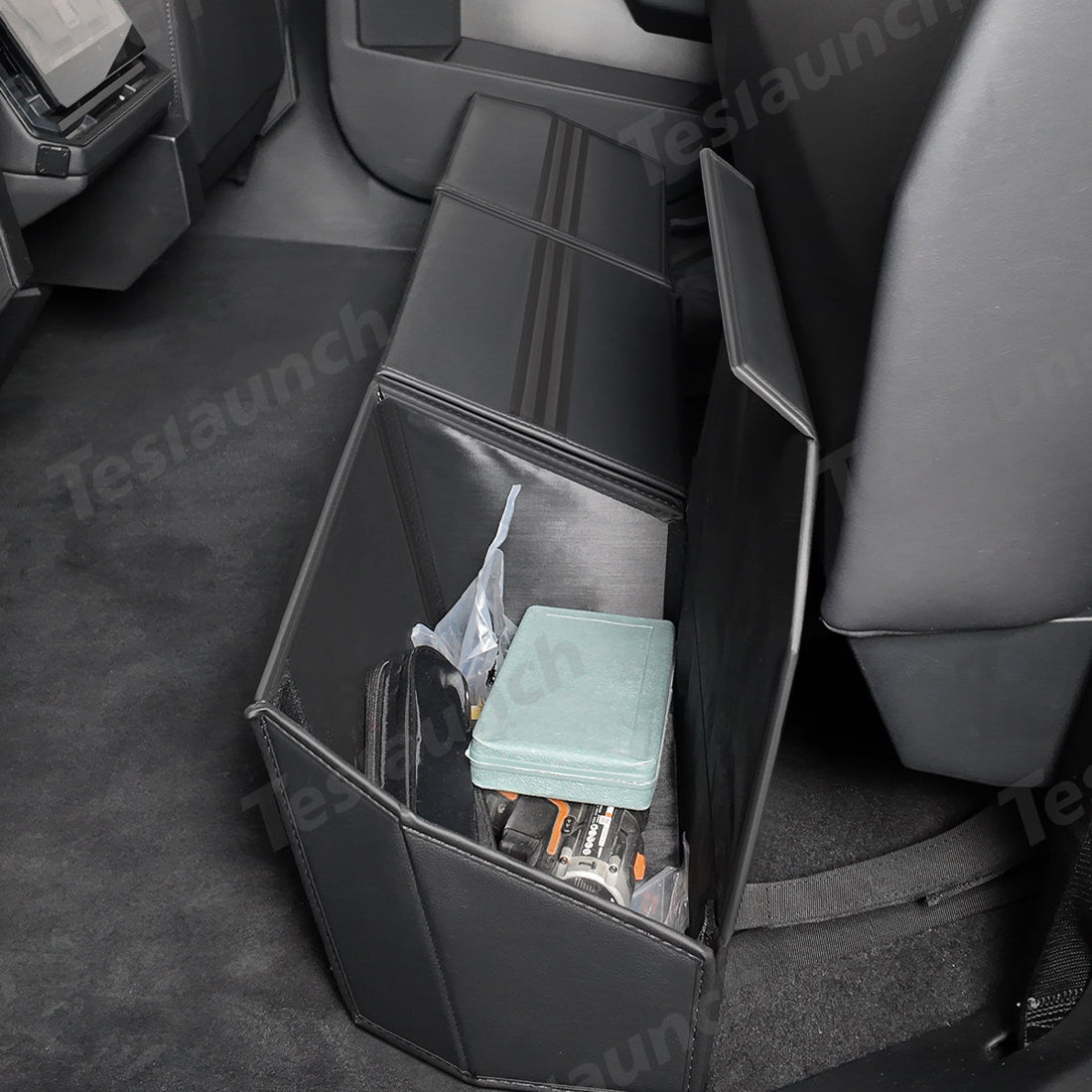 Rear Underseat Storage Box Foldable Organizer for Tesla Cybertruck (Set of 3) - acetesla
