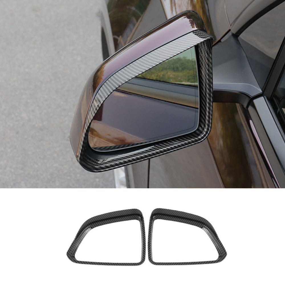 Rear View Mirrors Rain Guard (Carbon Fiber Pattern ABS) for Tesla Model 3/Y (2 Pcs) - acetesla