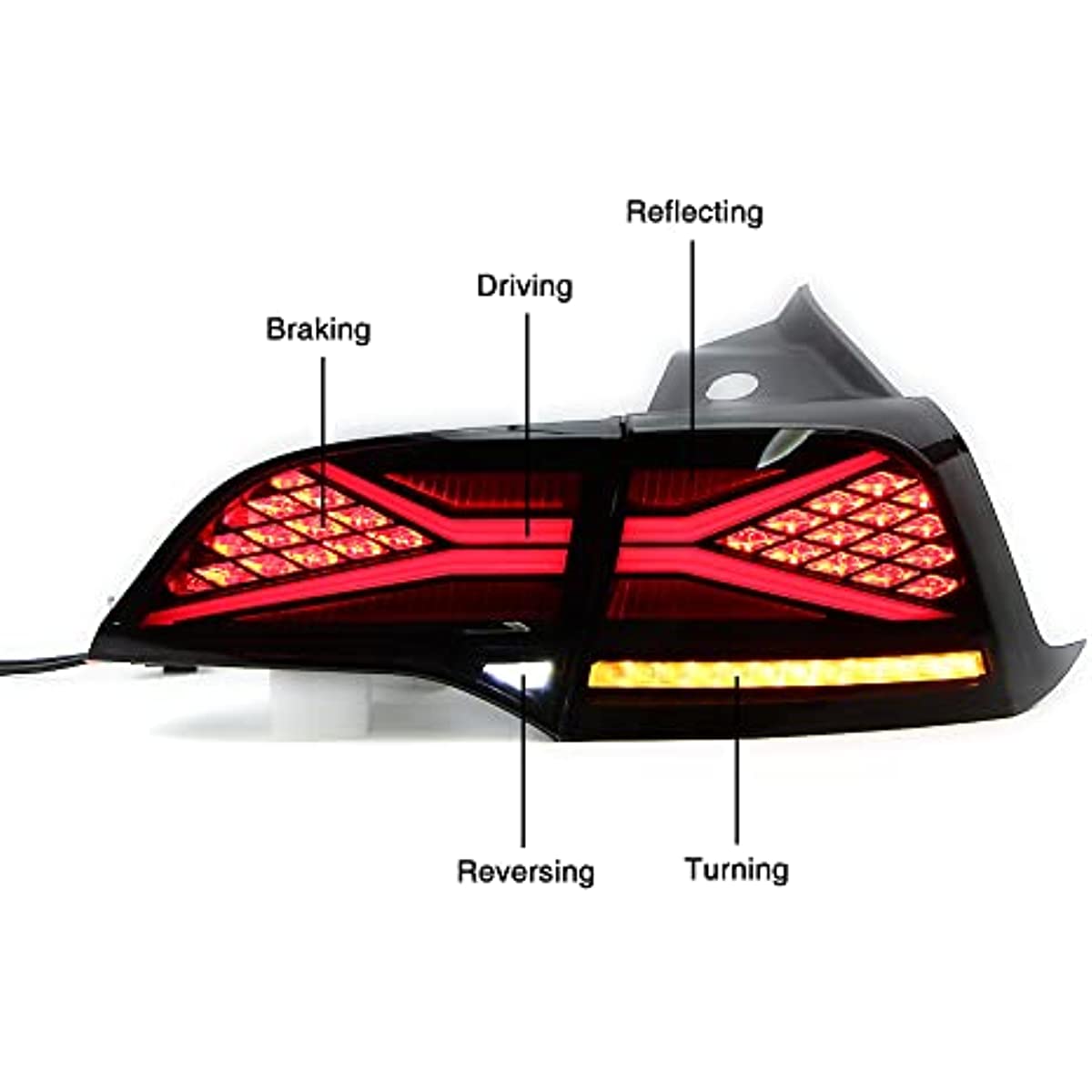 Red Cross LED Taillights for Tesla Model 3 / Y