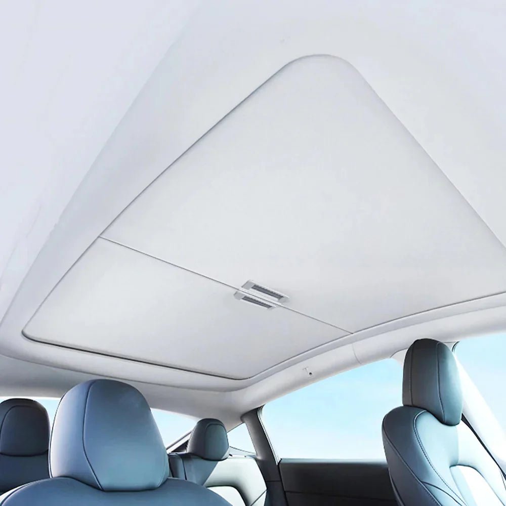 Retractable Roof Sunshade for Tesla Model 3/Y - Roll Fabric Style - acetesla