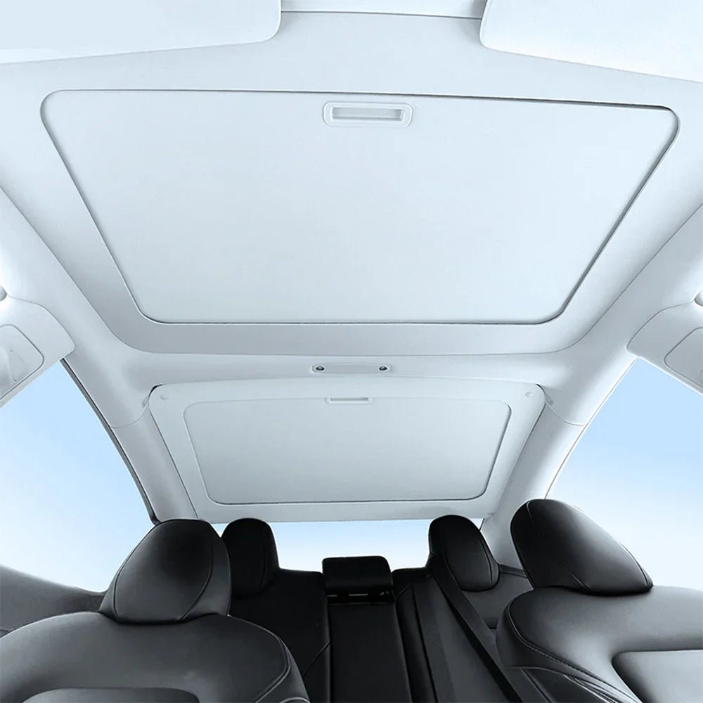 Retractable Roof Sunshade for Tesla Model 3/Y - Roll Fabric Style - acetesla