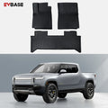 Rivian R1T Floor Mats TPE All Weather Protection Rivian R1T Accessories Black - acetesla