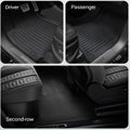 Rivian R1T Floor Mats TPE All Weather Protection Rivian R1T Accessories Black - acetesla