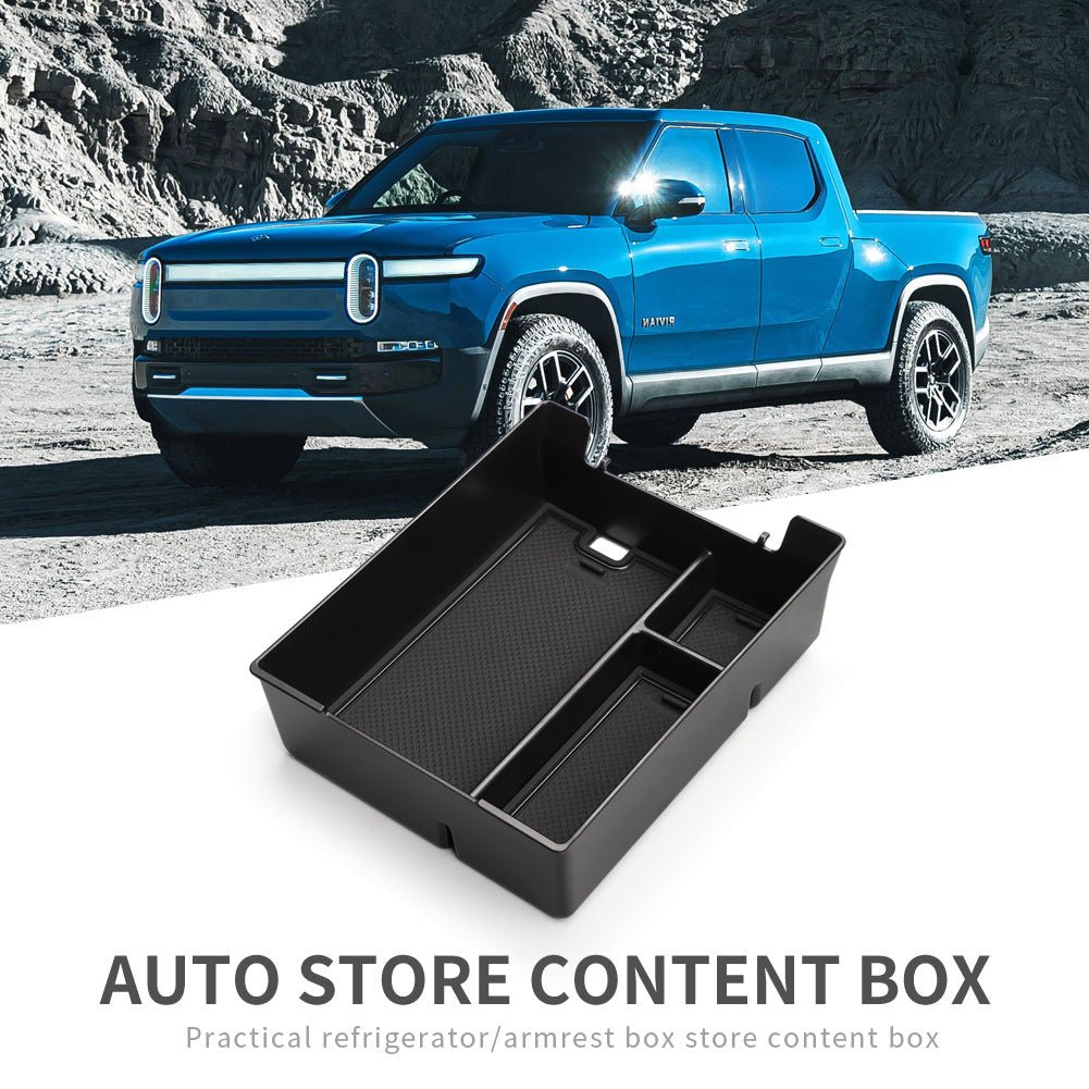 Rivian R1T R1S Center Console Organizer Tray Armrest Storage Box Rivian R1T R1S Accessories - acetesla