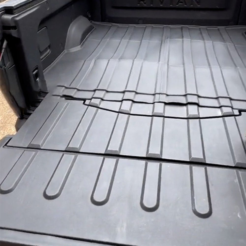 Rivian R1T Truck Bed Mat Liner Foldable Accessories Pickup Heavyweight Bed Mat All Weather Truck Rugged Bed Liner - acetesla