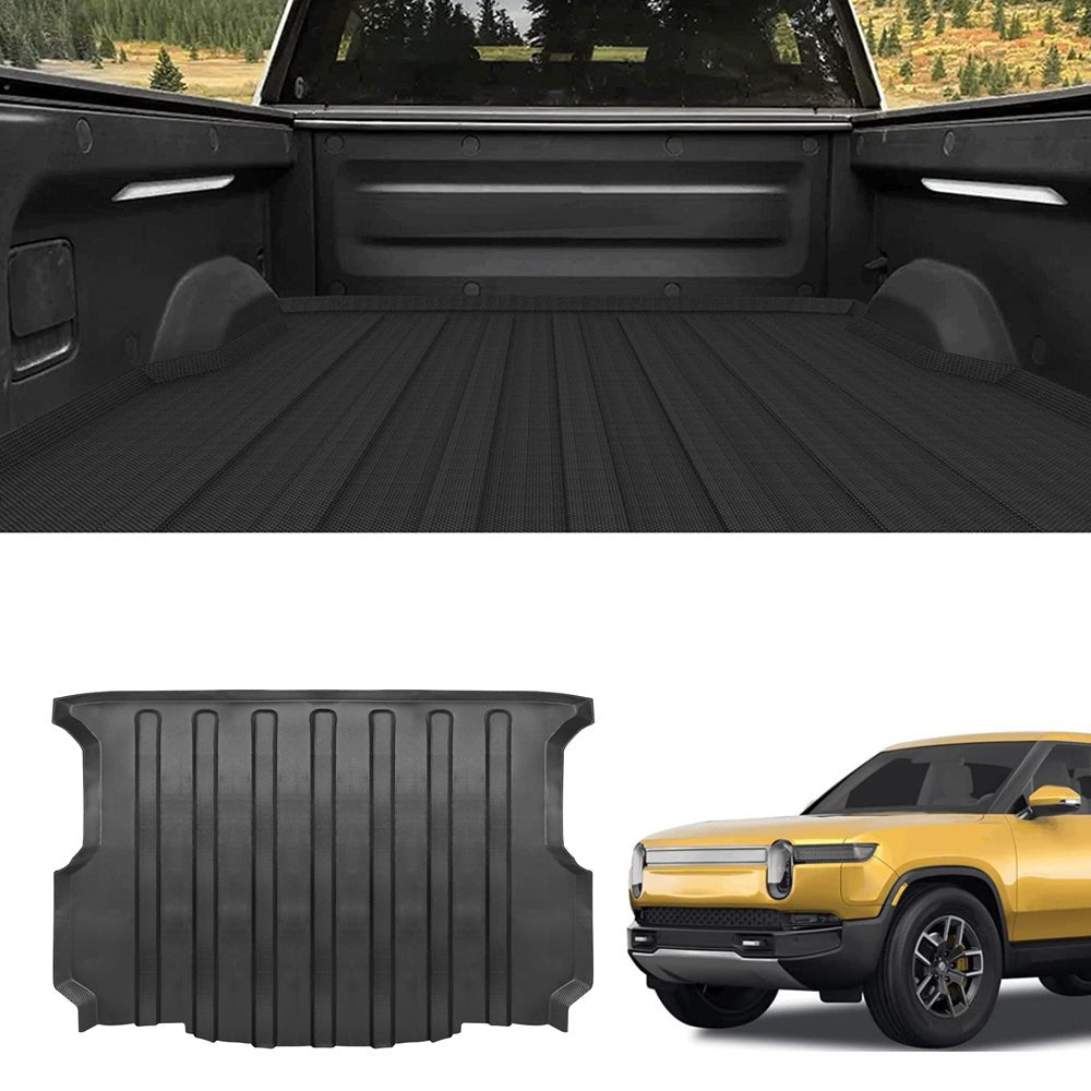 Rivian R1T Truck Bed Mat Liner Foldable Accessories Pickup Heavyweight Bed Mat All Weather Truck Rugged Bed Liner - acetesla