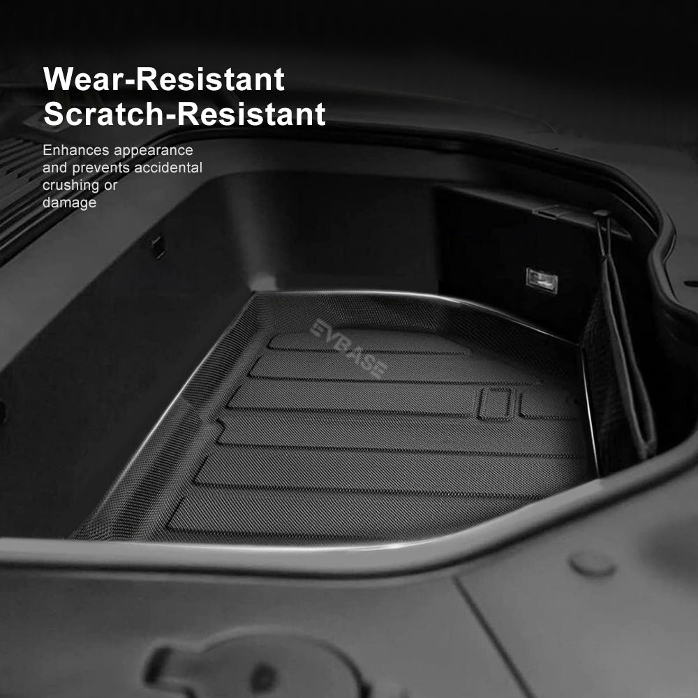 Rivian R1T/R1S Front Mat Upper Lower Layer All-Weather TPE Front Storage Mat Cargo Liner for R1T/R1S - acetesla
