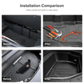 Rivian R1T/R1S Front Mat Upper Lower Layer All-Weather TPE Front Storage Mat Cargo Liner for R1T/R1S - acetesla