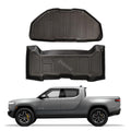 Rivian R1T/R1S Front Mat Upper Lower Layer All-Weather TPE Front Storage Mat Cargo Liner for R1T/R1S - acetesla