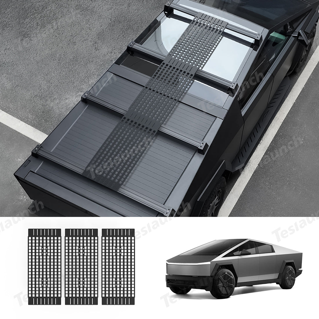 Roof Rack Molle Panels for Cybertruck (A Set of 3) - acetesla