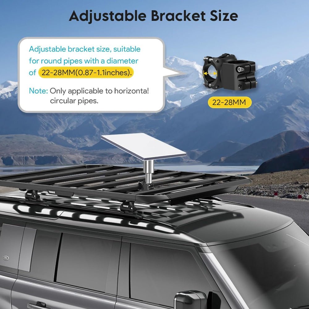 Mini Car Rack Round Tube Roof Rack Mount for Starlink Mini – Fits All Cars