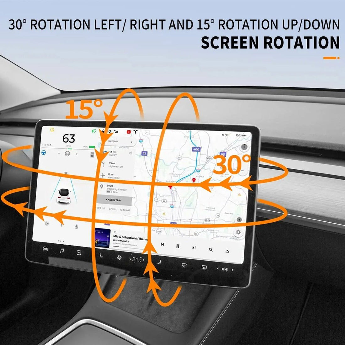 Screen Rotating Swivel Mount for Tesla Model Y Juniper 2025+ - acetesla